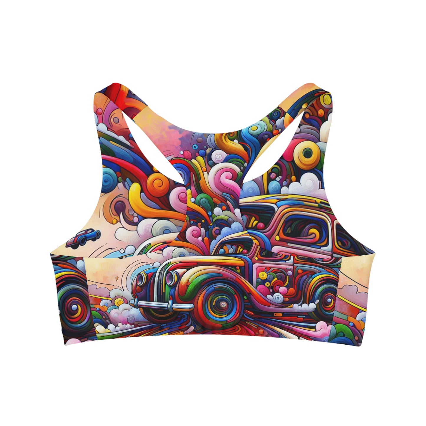 Vibrant Retro Roadtrip - Sports Bra