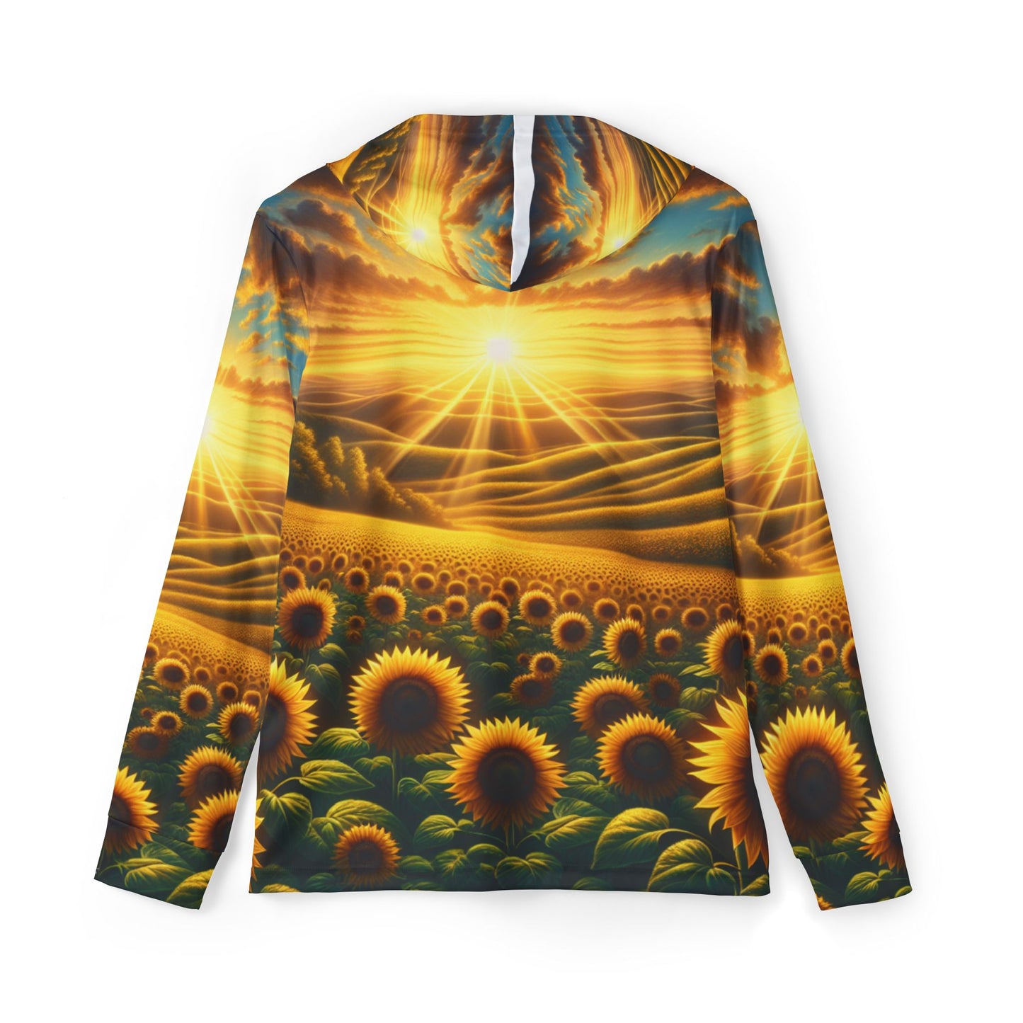 Amber Radiance Sunflower Seascape - Hoodie