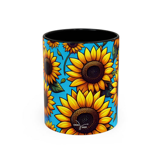 Azure Meadow Sunburst - Mugs