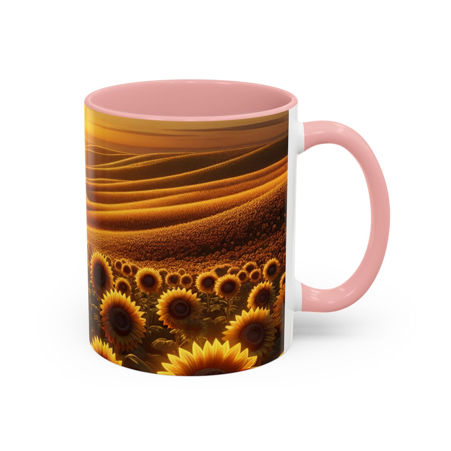 Golden Hour Sunflower Waves - Mugs