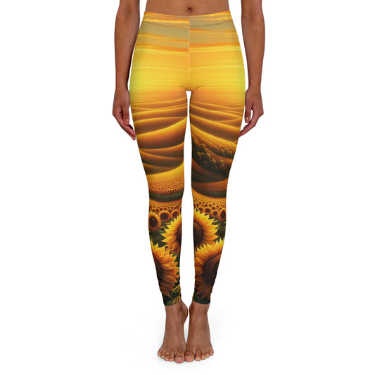 Amber Horizon Sunflower Waves - Leggings
