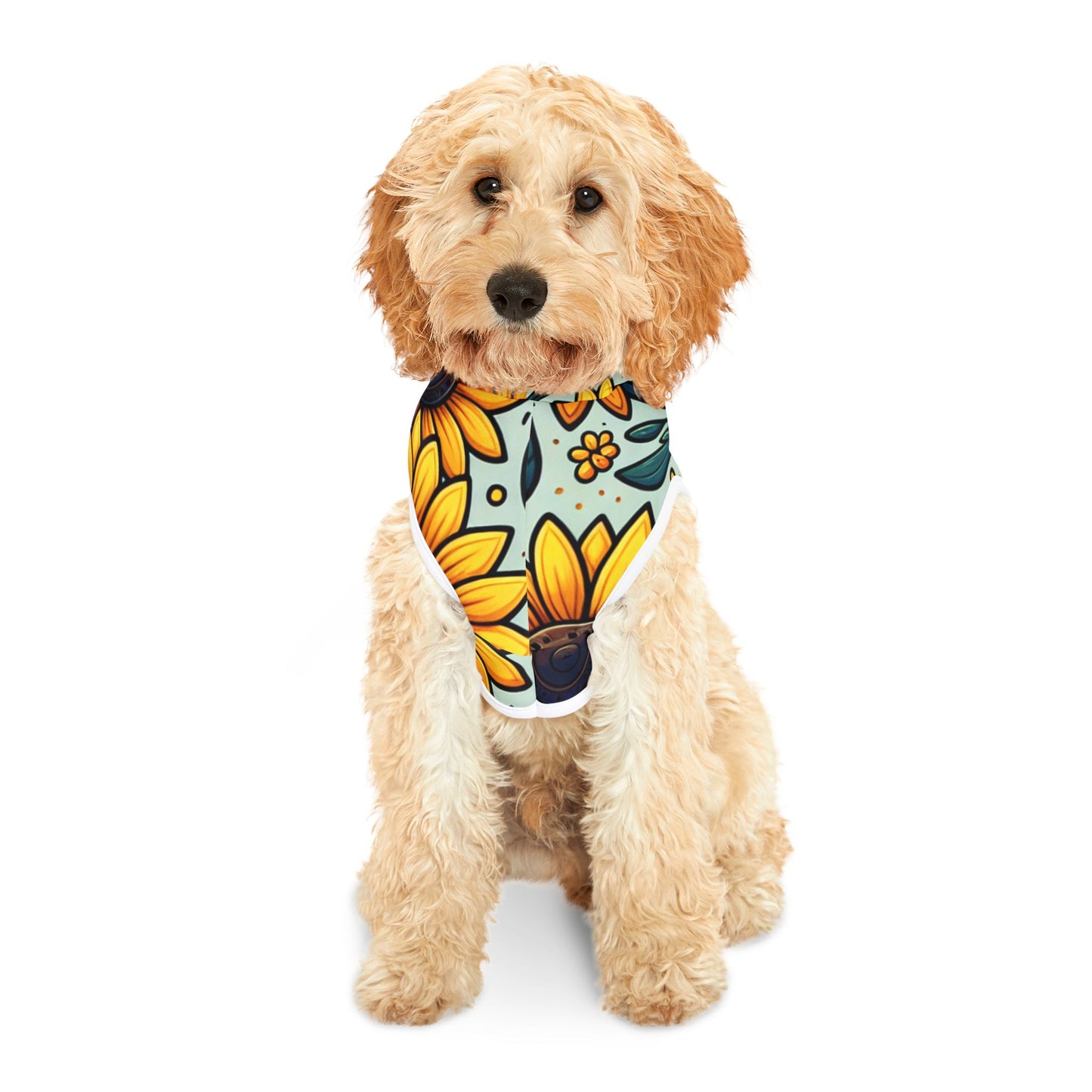 Sunshine Meadow Blooms Pattern - Pet Hoodie