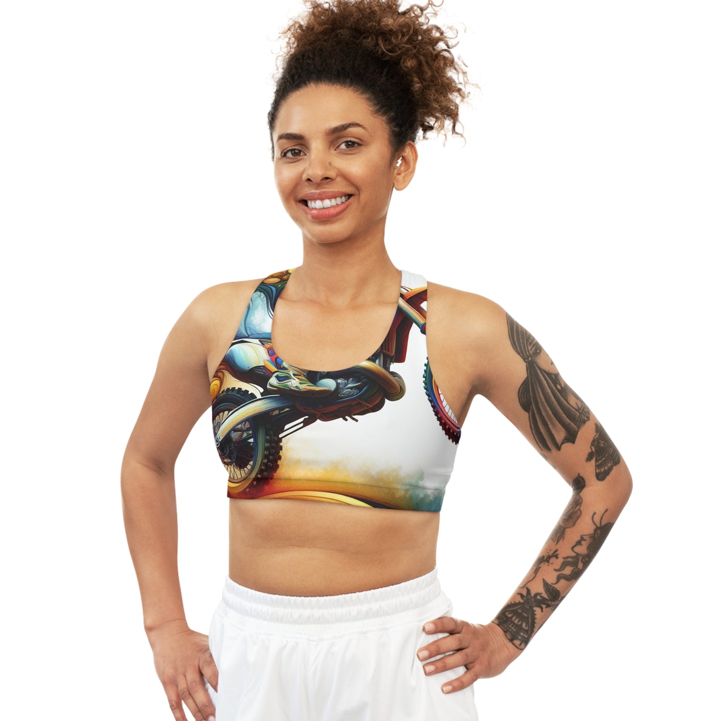 Chromatic Vortex Velocity - Sports Bra