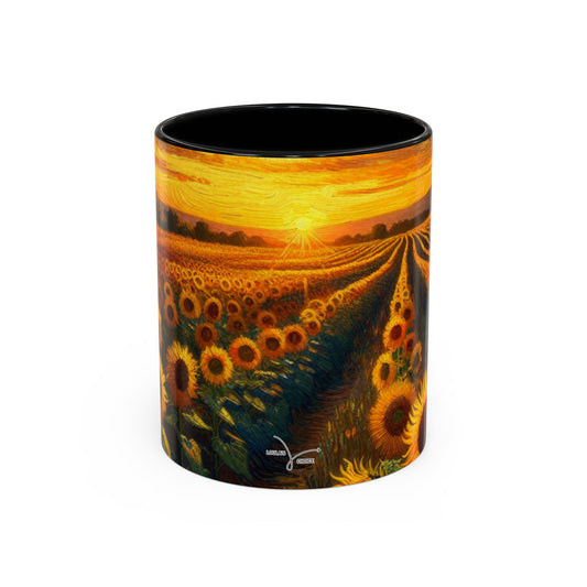 Sunset Serenade Sunflower Fields - Mugs