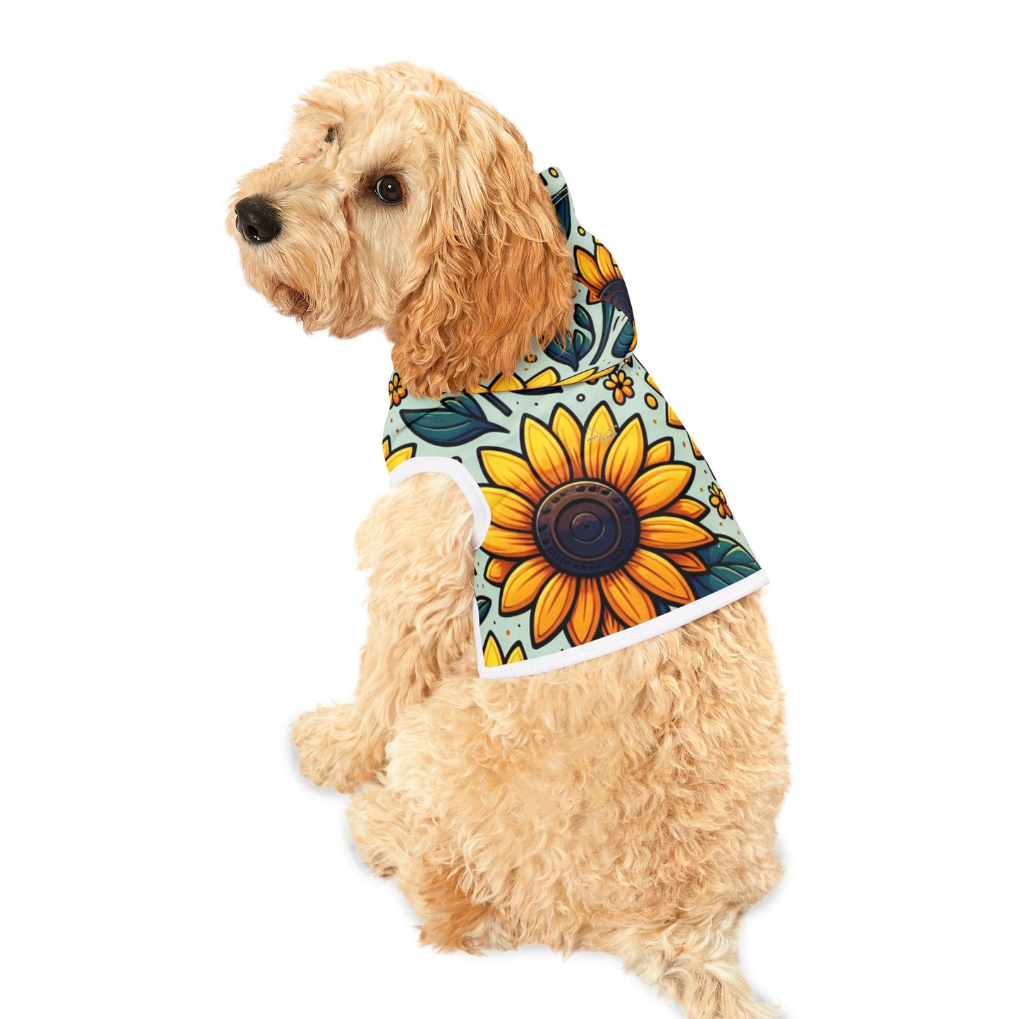 Sunshine Meadow Blooms Pattern - Pet Hoodie