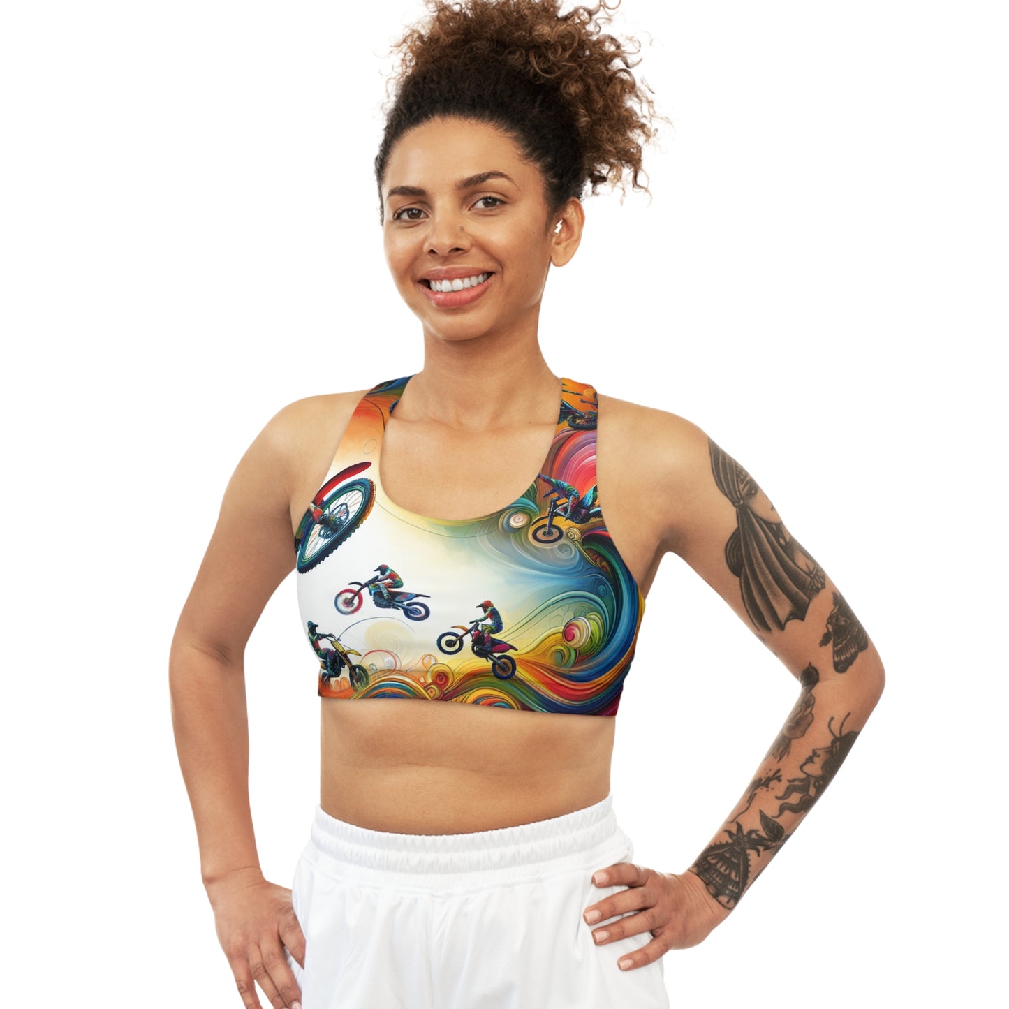 Surreal Moto Swirl - Sports Bra