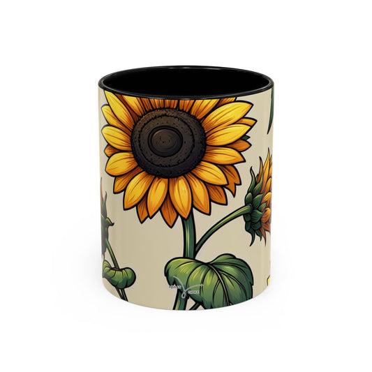 Sunlit Sunflower Serenade - Mugs