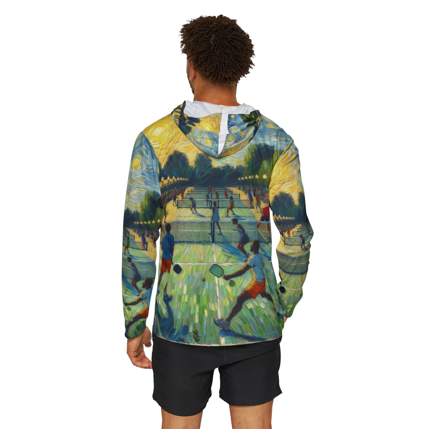 Starry Pickleball Court Whirl - Hoodie