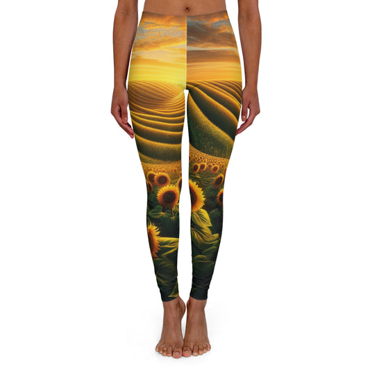 Amber Waves of Bloom - Leggings