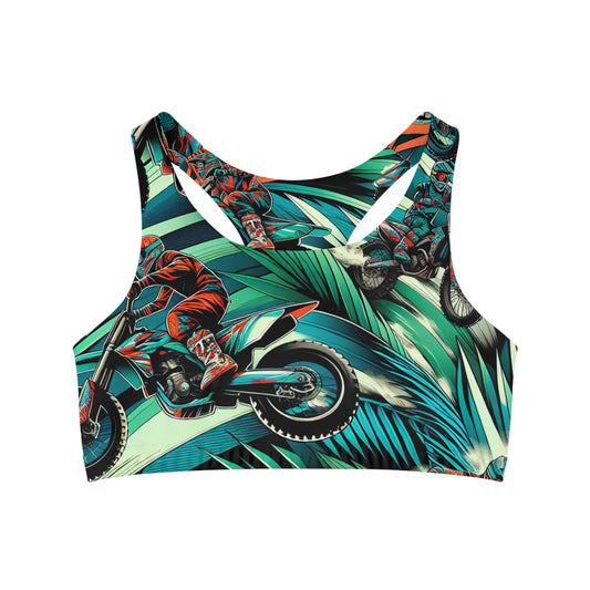 Tropical Moto Mayhem - Sports Bra