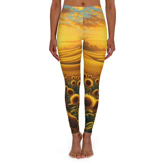 Sunset Sunflower Serenade Pattern - Leggings