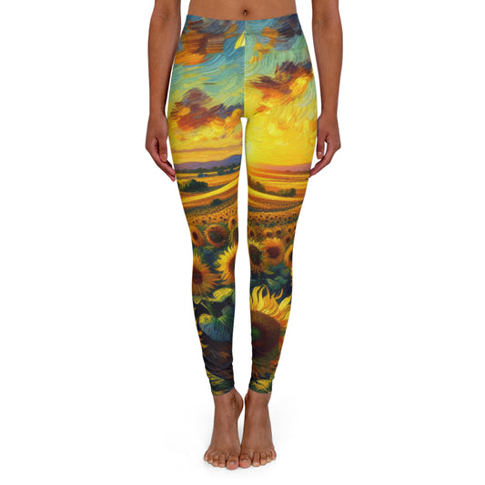 Sunflower Whirlwind Bliss - Leggings
