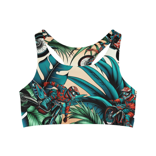 Tropical Moto Mayhem - Sports Bra