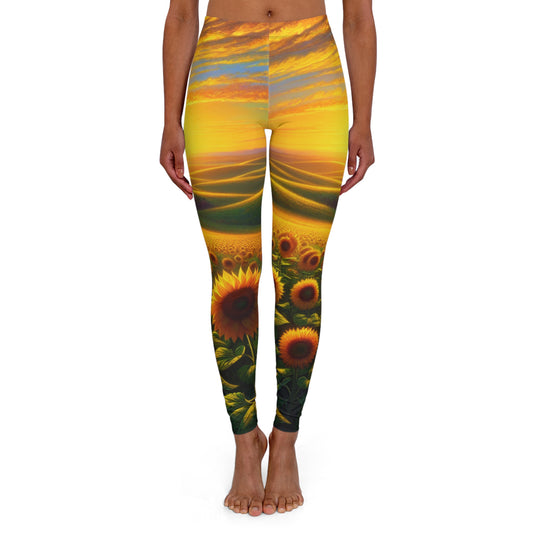 Amber Sunset Serenade - Leggings
