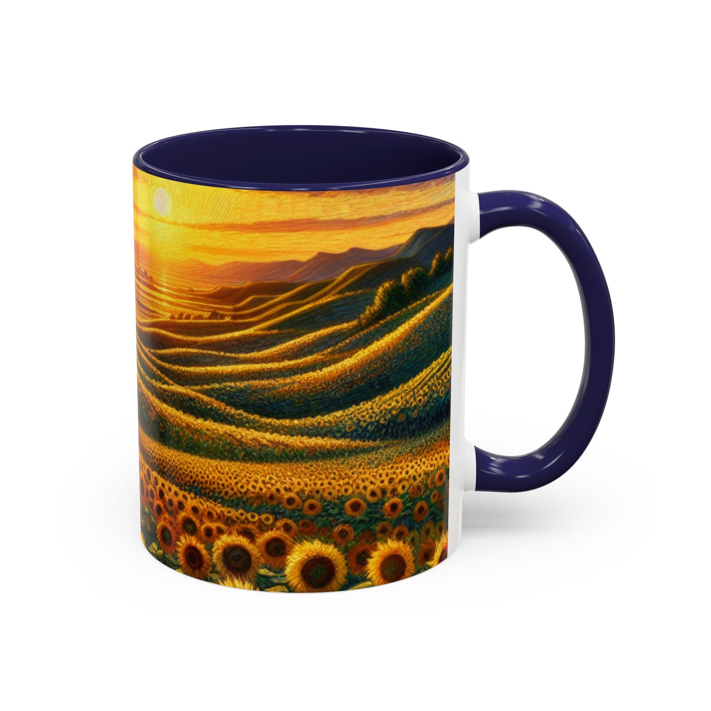 Sunset Serenade in Sunflower Valleys - Mugs