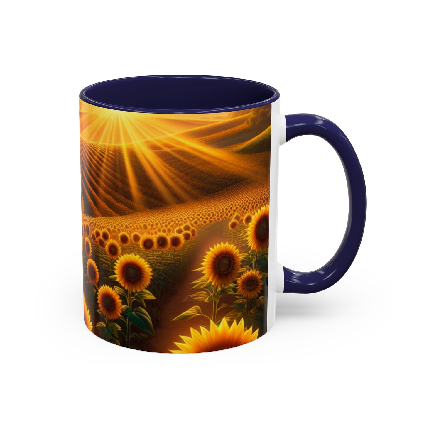 Amber Radiance Sunflower Fields - Mugs