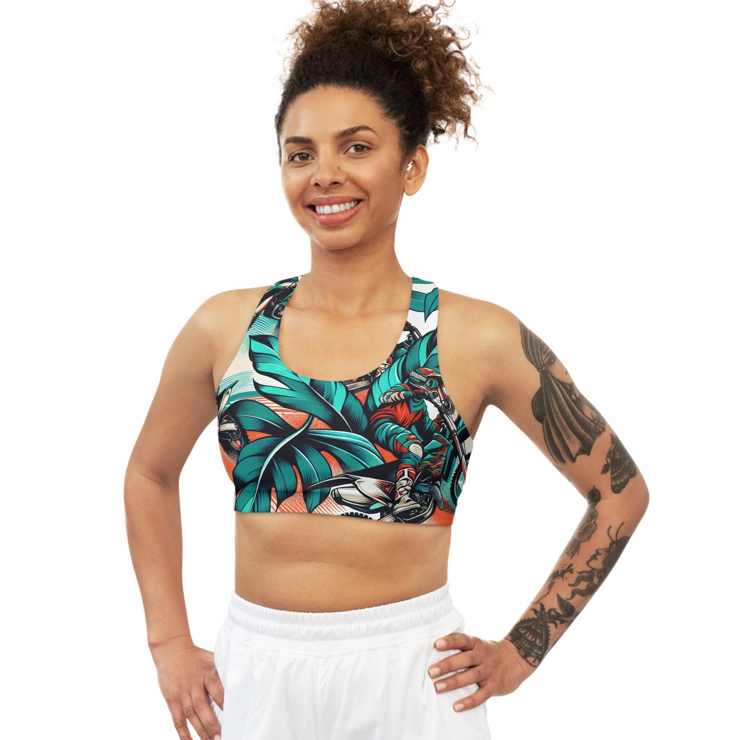 Tropical Moto Surge - Sports Bra
