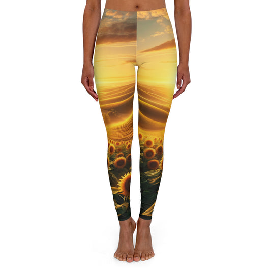 Amber Waves of Sunflower Majesty - Leggings