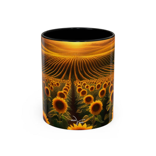 Golden Radiance Sunflower Harmony - Mugs