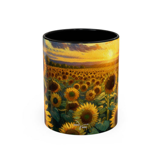 Sunflower Serenade at Dusk - Mugs