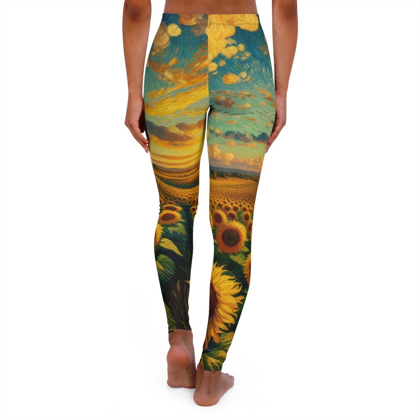 Sunflower Serenade at Dusk - Leggings
