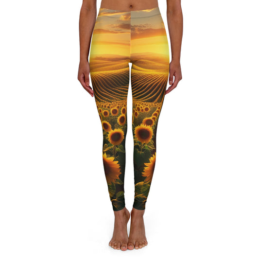 Golden Radiance Sunflower Harmony - Leggings