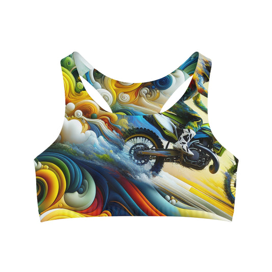 Chromatic Vortex Velocity - Sports Bra