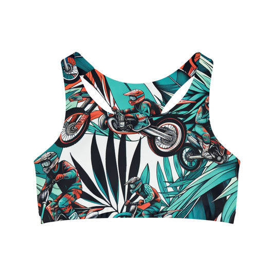 Tropical Moto Mayhem - Sports Bra