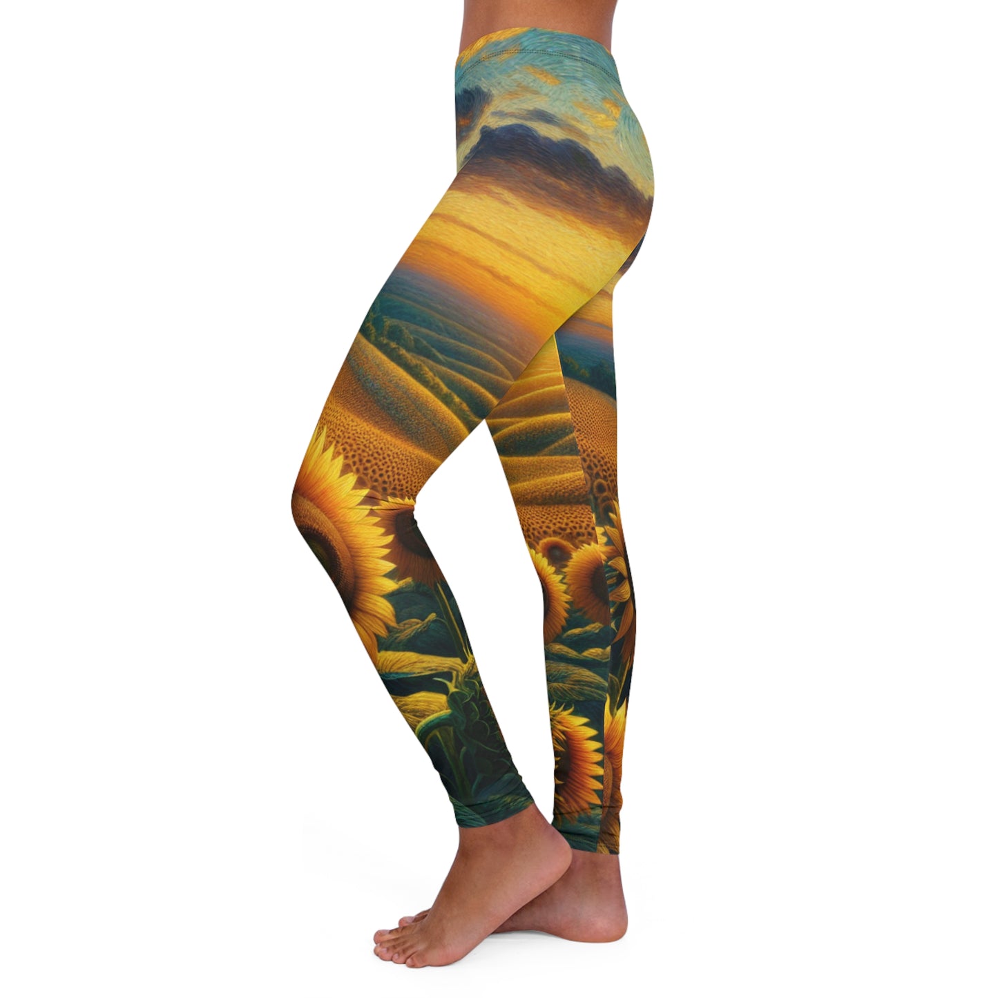 Sunset Serenade in the Sunflower Fields - Leggings