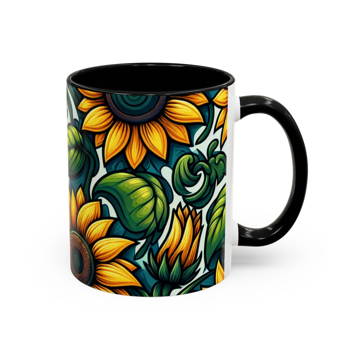 Verdant Blossom Sunflower Harmony - Mugs