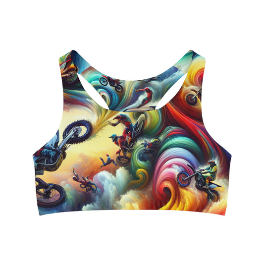 Motocross Whirlwind Symphony - Sports Bra