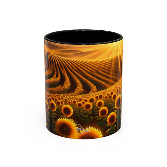 Amber Radiance Sunflower Fields - Mugs