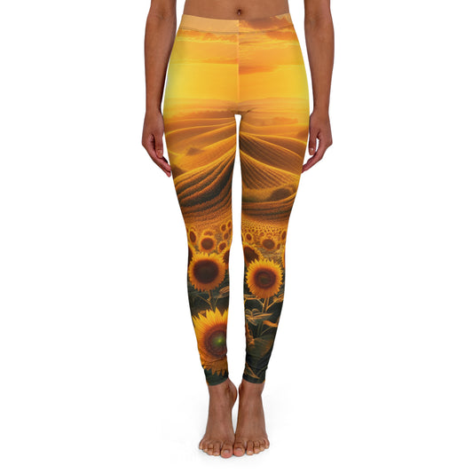 Amber Waves of Bloom - Leggings