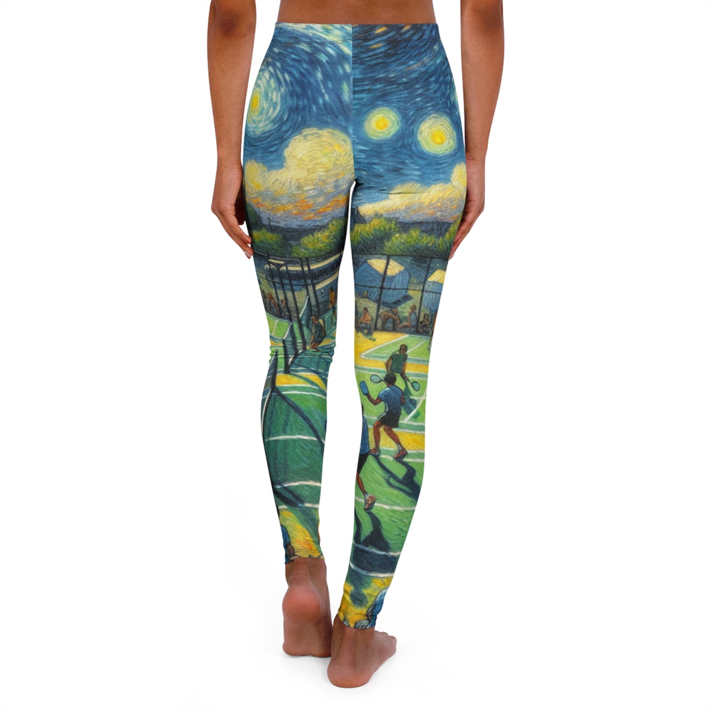 Starry Pickleball Night Cascade - Leggings
