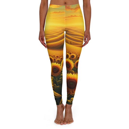 Amber Waves of Bloom - Leggings